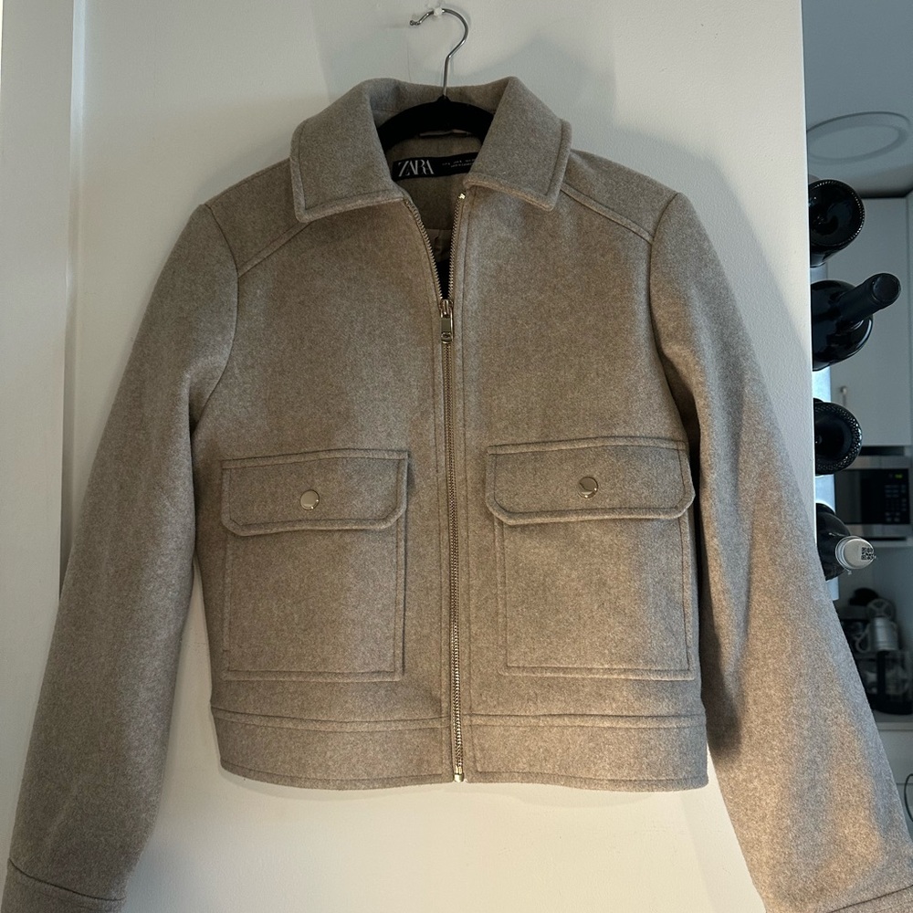 Zara Gray Wool Jacket